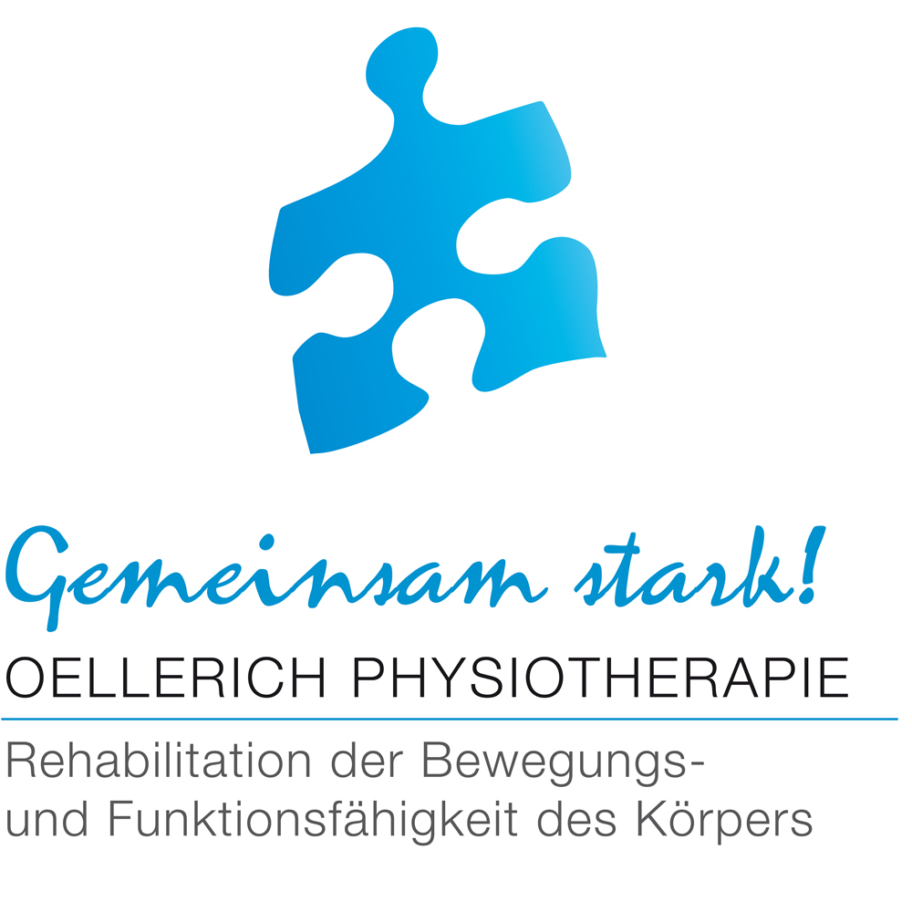 blaues Puzzleteil: Gemeinsam stark! Oellerich Physiotherapie