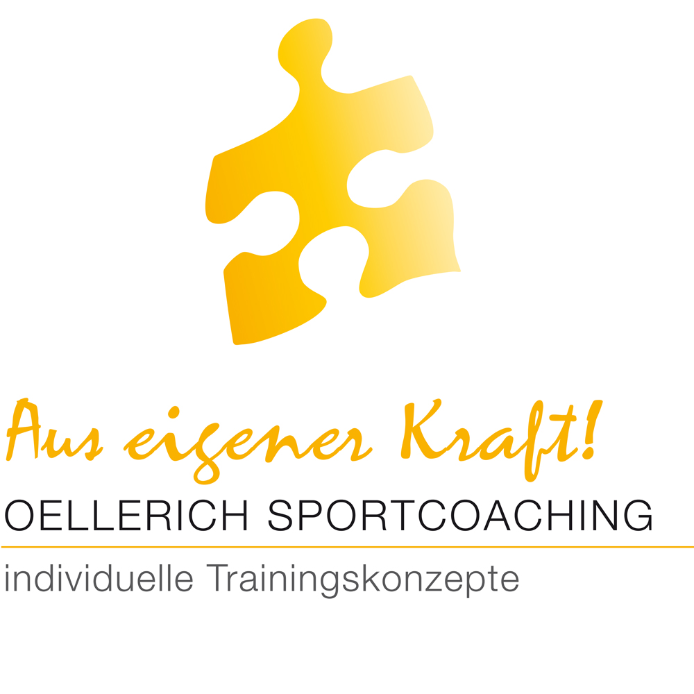 gelbes Puzzleteil: Aus eigener Kraft! Oellerich Sportcoaching